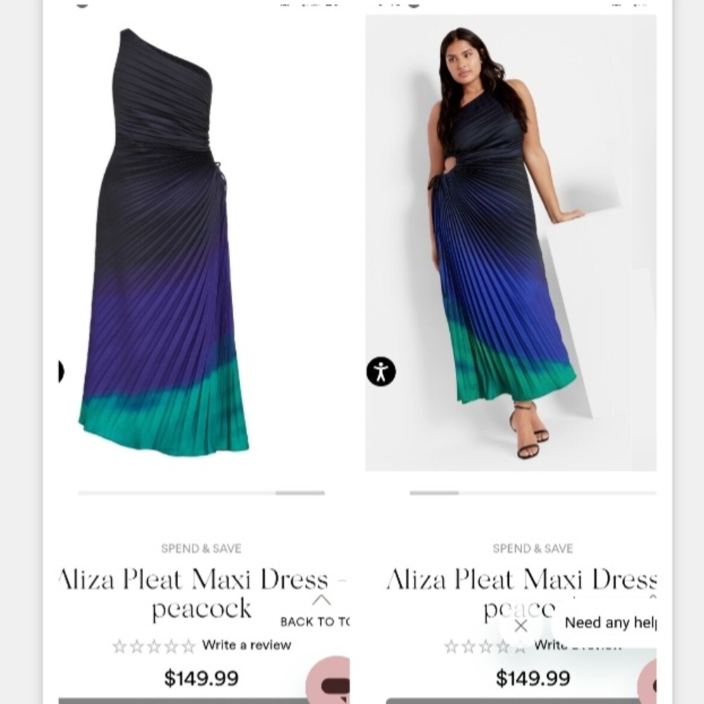 City Chic Aliza Pleat Maxi Dress , Might Have Some Thread Pulled Line .